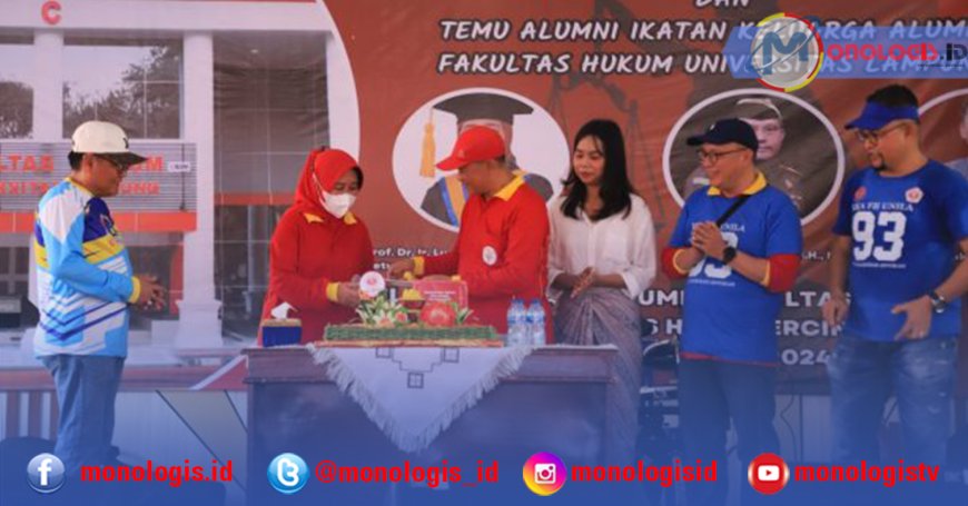 Jalan Sehat FH Unila Jadi Ajang Temu Alumni