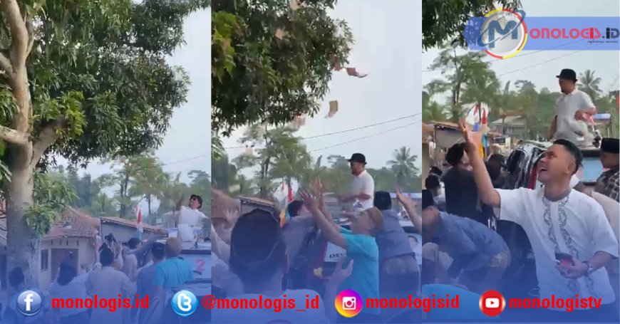 Heboh! Video Tim Sukses Paslon Hamburkan Uang di Pandeglang Viral