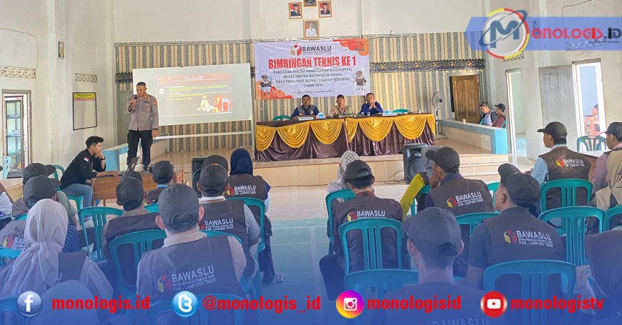 Ketua PWI Lampung Timur Jadi Narasumber Bimtek Pengawas TPS