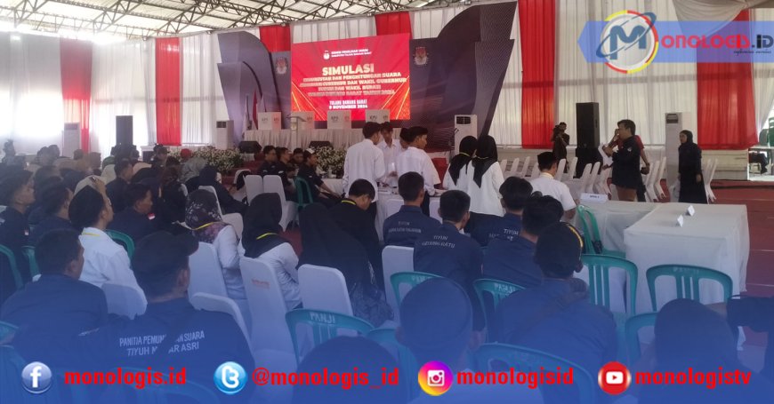 KPU Tulangbawang Barat Gelar Simulasi Pemungutan dan Perhitungan Suara Pilkada 2024