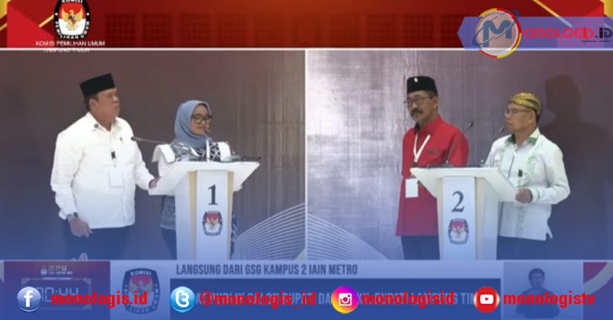 Debat Publik Pilkada Lampung Timur Panas! Paslon Nomor 1 Dituding Salah Data