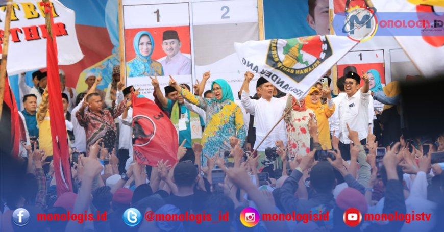 Ribuan Massa Doakan Airin-Ade Menang di Pilkada Banten