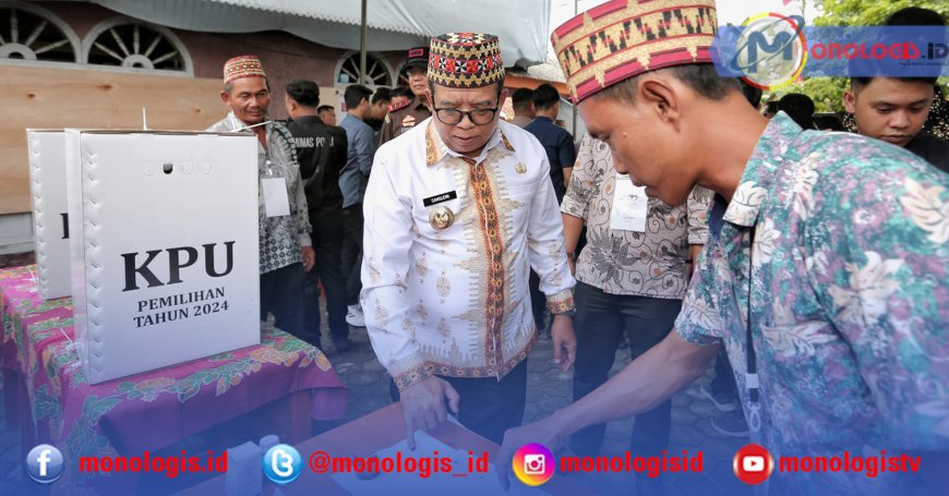 Pj Gubernur Lampung Keliling Pantau Pemungutan Suara