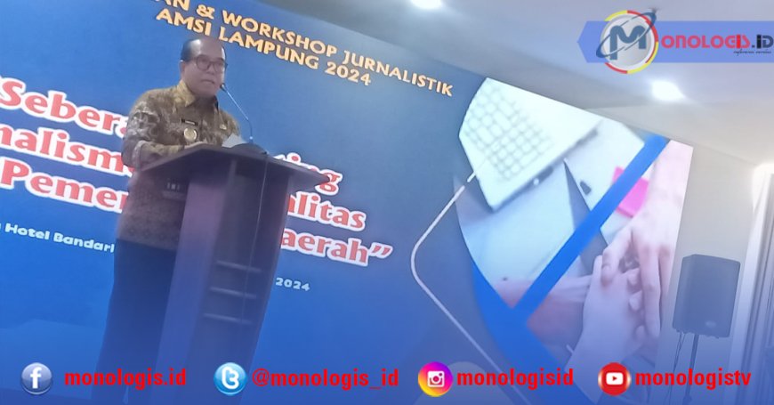 Buka Sarasehan dan Workshop AMSI Lampung, Samsudin Tekankan Jurnalistik Berkualitas