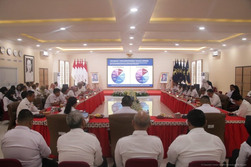 Rakor Program Kerja, Komitmen Kemenkum Banten Sinergi Dengan Pemerintah Daerah