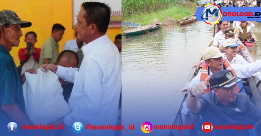 Bupati Ali Rahman Langsung Tengok dan Berikan Bantuan Para Korban Banjir