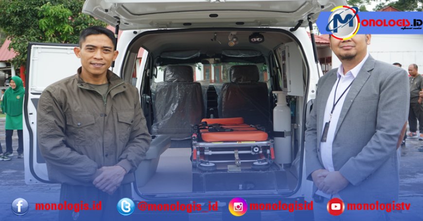 BRI Liwa Serahkan Hibah Mobil Ambulance Ke Dandim 0422 Lampung Barat