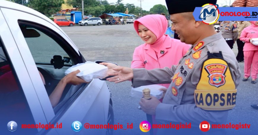Begini Respon Masyarakat Atas Berbagi Takjil Polres Lampung Tengah