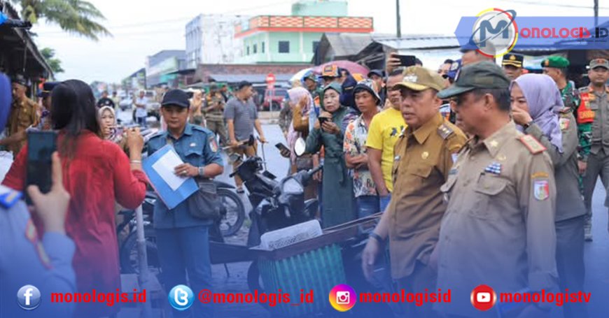 Wakil Bupati Tulangbawang Tertibkan Pedagang Pasar Unit 2