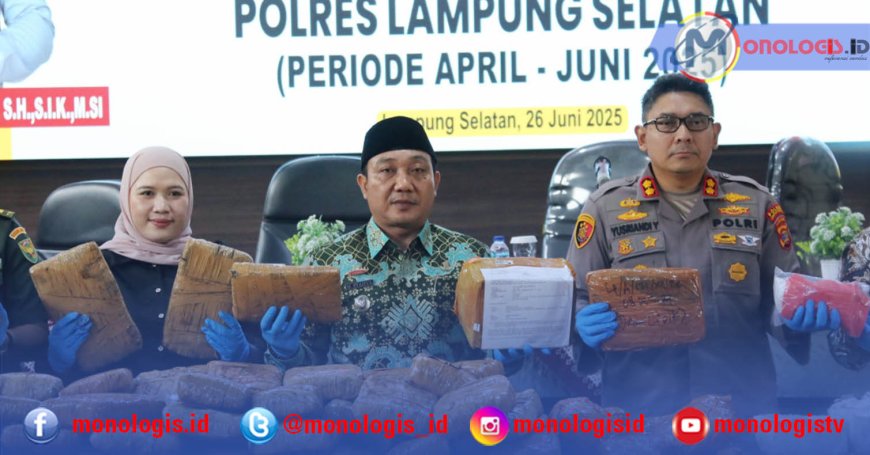 Wabup Lampung Selatan Apresiasi Polres Bongkar Jaringan Narkoba Besar