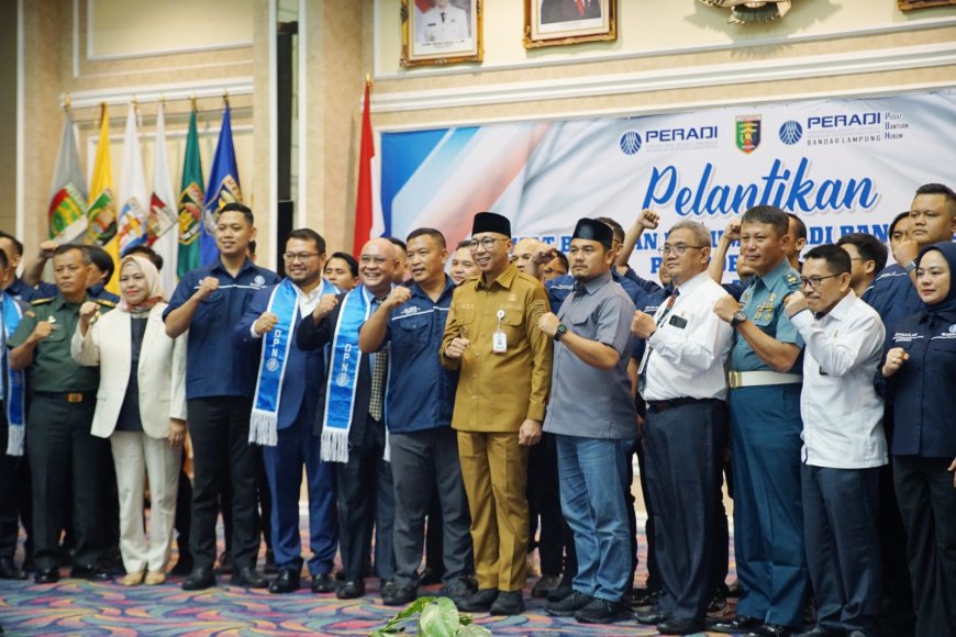 PBH Peradi Bandarlampung 2025-2028 Dilantik, Mirza Minta Bantuan Hukum Pro Bono ke Masyarakat Kurang Mampu