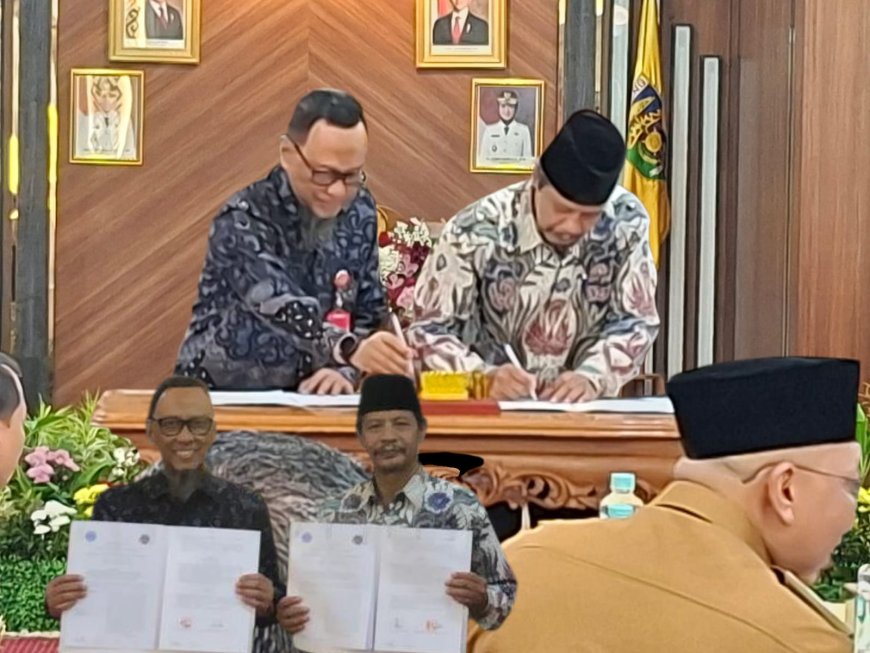 Ketua PWM Lampung Tandatangani  Kerja Sama Percepatan Pendaftaran Tanah Wakaf
