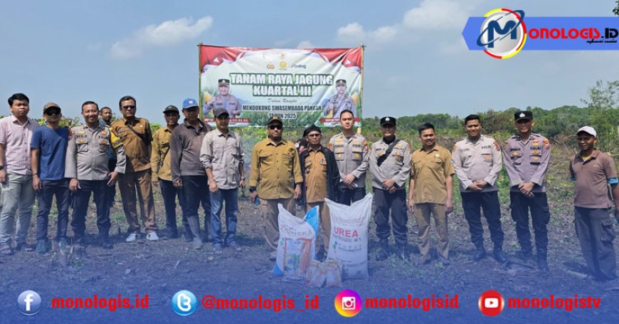Dukung Ketahanan Pangan di Serang, Polsek Petir Tanam Jagung