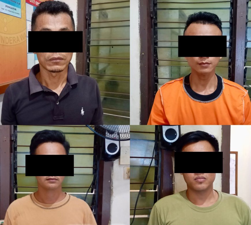 Gerebek Pesta Sabu, Polisi Amankan 4 Pria