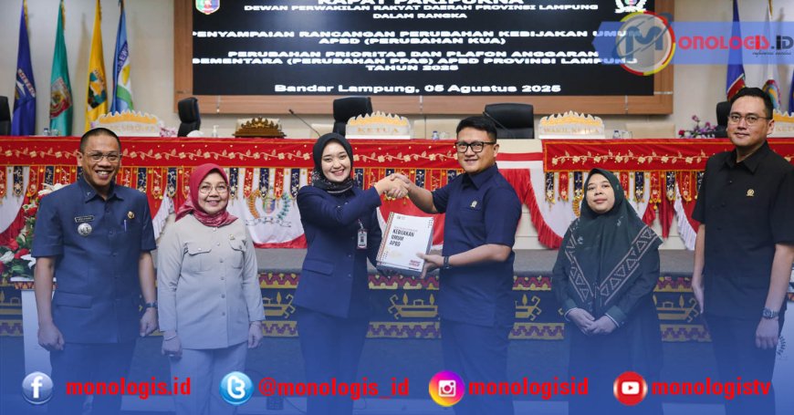 DPRD  Lampung Terima Rancangan Perubahan KUA-PPAS 2025 dan 2026