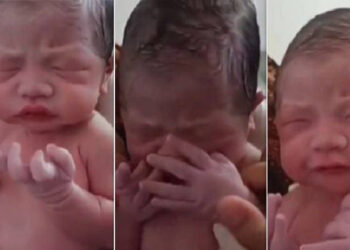 Bayi Baru Lahir Gerakkan Tangan Seperti Sedang Berdoa Viral di Medsos