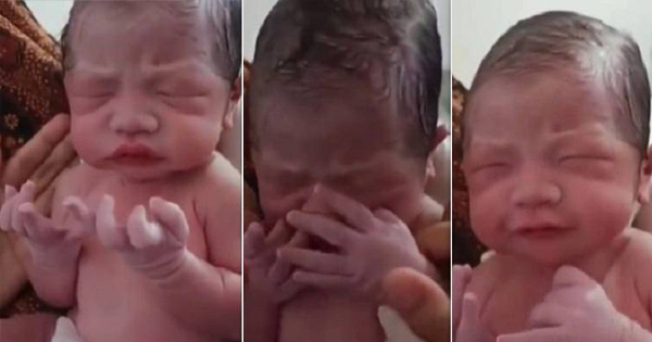 Bayi Baru Lahir Gerakkan Tangan Seperti Sedang Berdoa Viral di Medsos