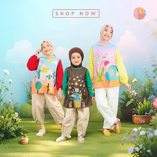 d'odette - ''Eid Series'' Qiana Shirt - Atasan Anak Perempuan