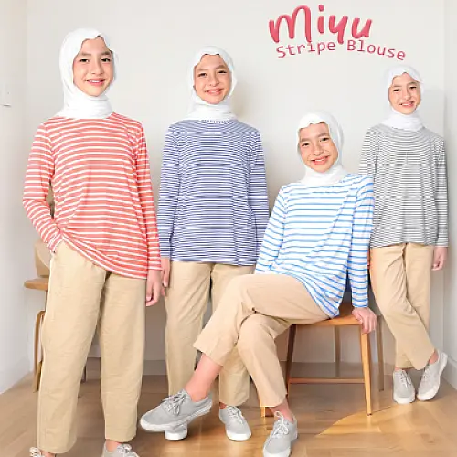 d'odette - Miyu Stripe Blouse  - Blouse Anak Perempuan