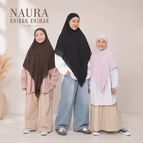 d'odette -  Naura Khiban Khimar - Hijab Anak Perempuan