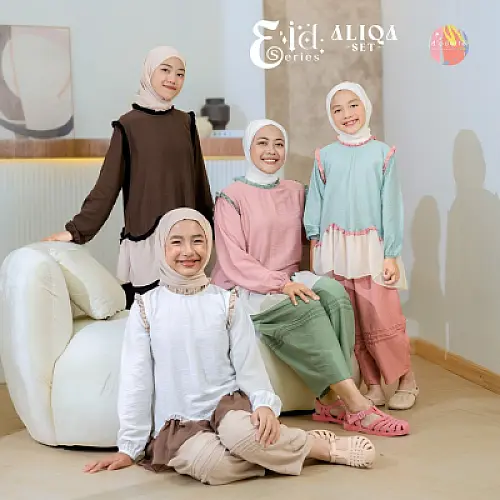 d'odette -''Eid Series'' Aliqa set - Setelan Anak Perempuan