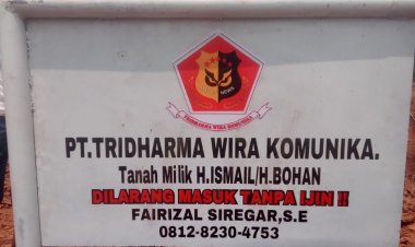 Diduga Oknum Wartawan Tancapkan Plang di Atas Lahan Milik Orang, di Pertanyakan Warga dan Praktisi Hukum