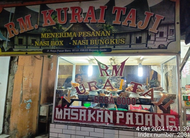 Paket Murmer Serba 8.000, Rumah Makan Padang Kurai Taji di Bojong Gede, Gugurkan Image Warteg Yang Murah