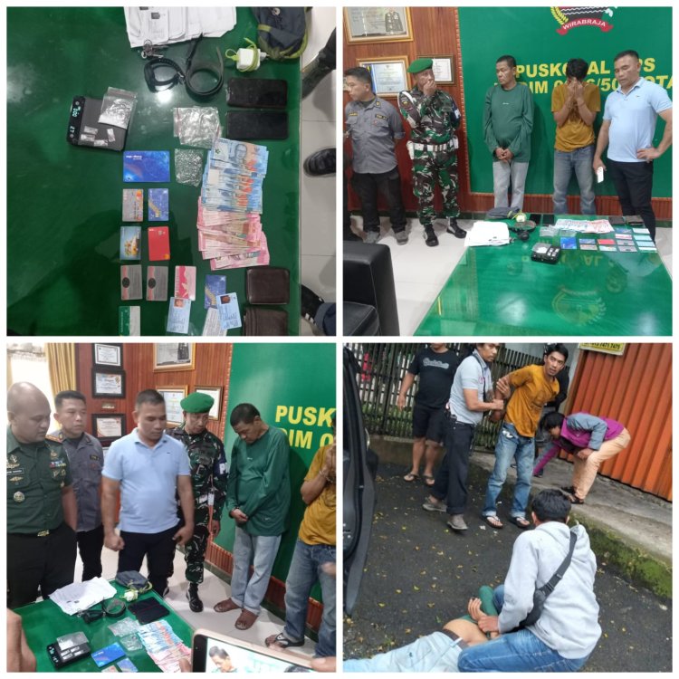*Unit Intel Kodim 0306/50 Kota Dan Anggota Tim Intel Korem 032/WBR Amankan Terduga Pengedar Narkoba di Sarilamak*