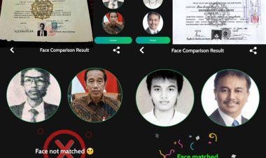 *Teknologi AI jujur dan tidak bohong, Memastikan Foto di "Ijazah JkW" NOT MATCHED (alias Palsu)*