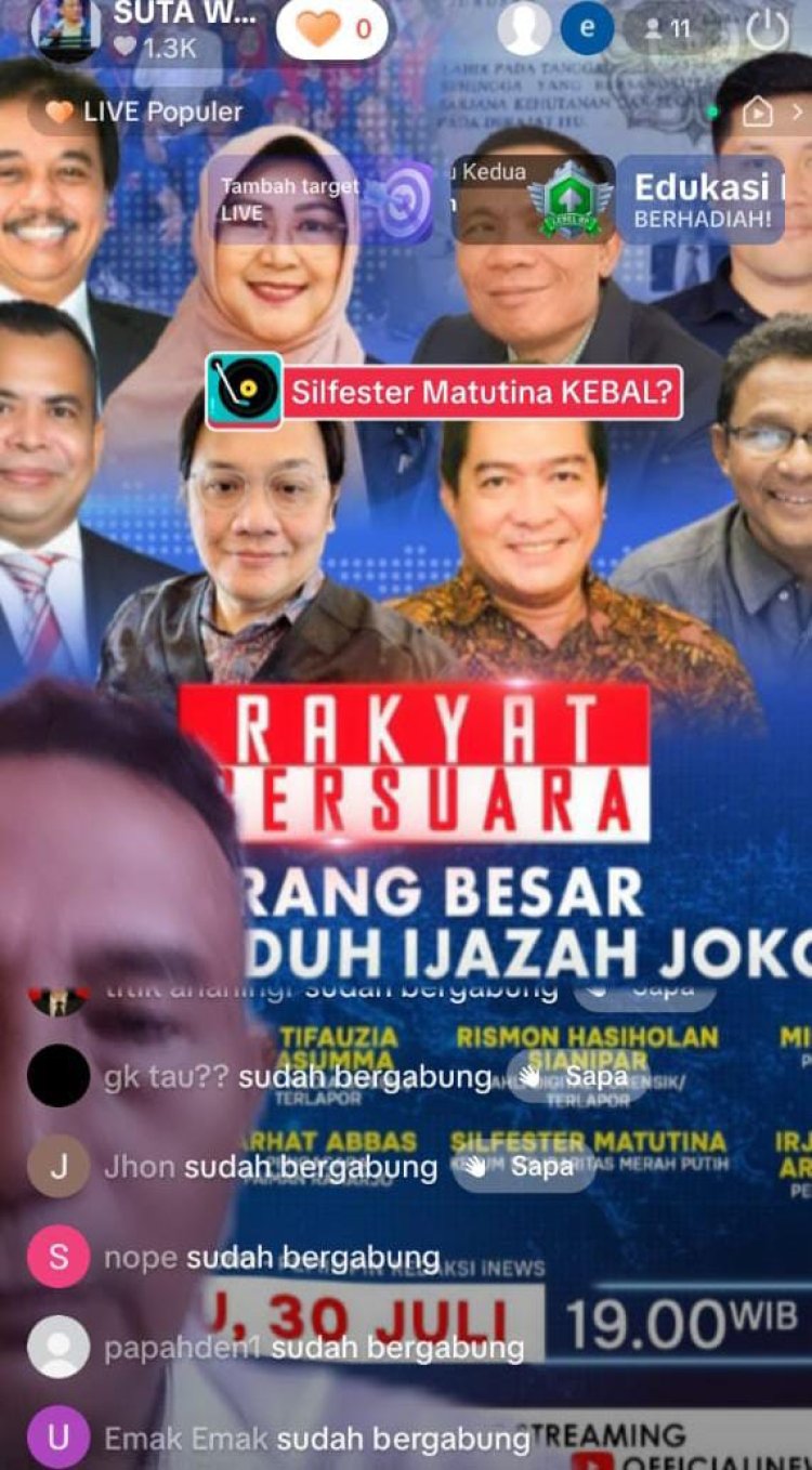 Silfester Matutina Saja Kebal Hukum, Apalagi Dedengkotnya?