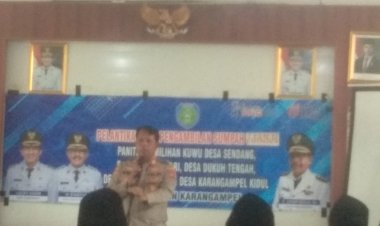 Pemcam Karangampel Mengadakan Rapat Pelantikan Dan Pengambilan Sumpah Panitia Pemilihan Kuwu (Pilwu) Serentak