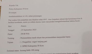 Ratusan Masa Kenagarian Harau Kab.50 Kota Bersatu Kompak Tegakan Keadilan Desak Kejari Payakumbuh