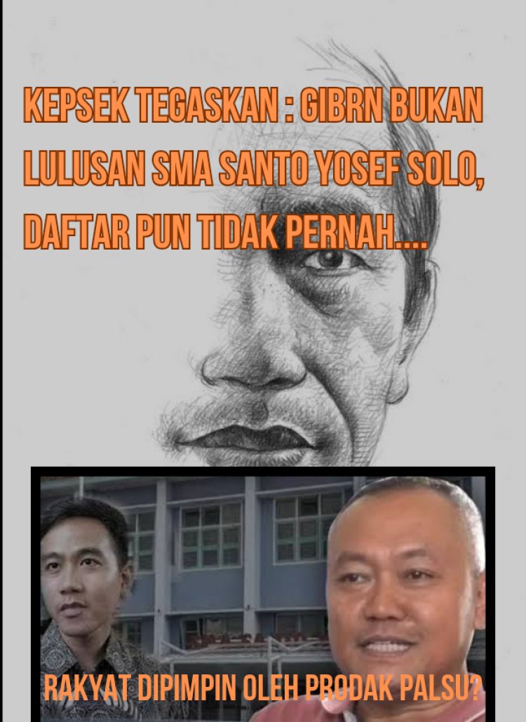 Waduh Kok Bisa Gibran Tak Pernah Daftar Di SMA St. Yosef Solo, Kepala Sekolah Siap Bersaksi Di Pengadilan