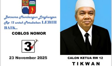 No. Urut 03 Menang Telak Dalam Pemilihan Ketua RW 12 Perumahan Vila Mutiara Bogor 1 Sektor 2, Kel. Mekarwangi Kec. Tanah Sareal Kota Bogor