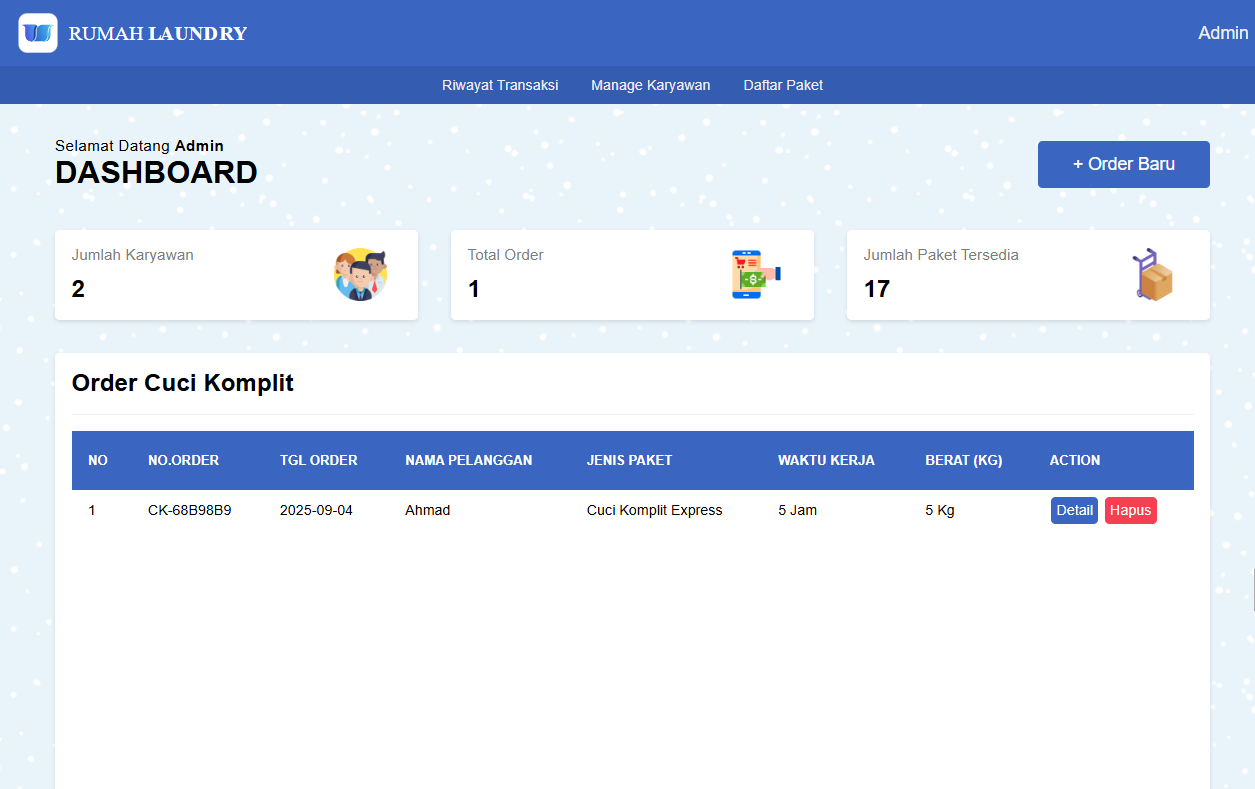 Source Code Aplikasi Laundry | Sistem Aplikasi Laundry Berbasis Web PHP