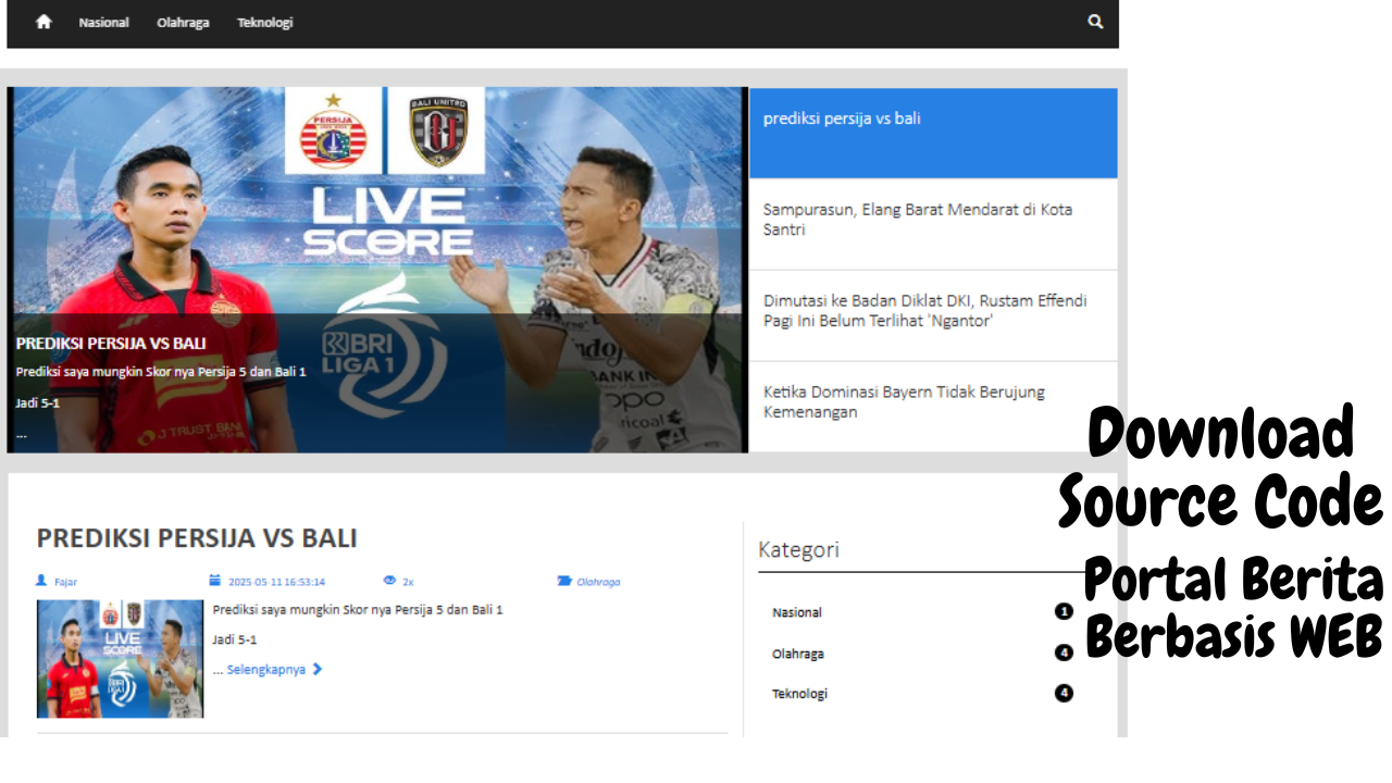 APLIKASI PORTAL BERITA BERBASIS WEB TERBARU 2025