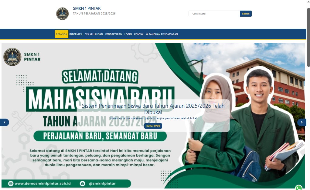 Source Code Aplikasi E-PPDB Online Berbasis Web Terbaru 2025