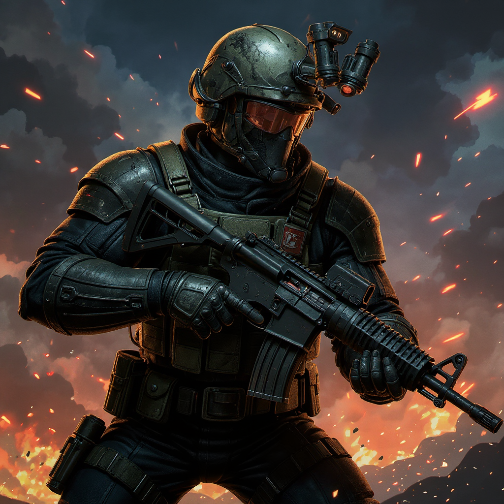 Karakter Vyron dari Delta Force dalam Gaya DC Comics