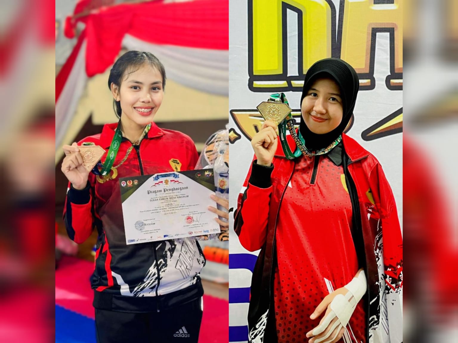 2 Polwan Polda Babel Ikut Kejuaraan MBW International Taekwondo