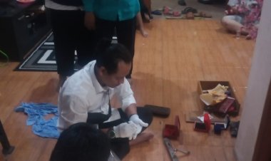 Kapolsek Ciomas Bersama Team Identifikasi Laksanakan Olah TKP Terjadinya Tindak Pidana Pencurian