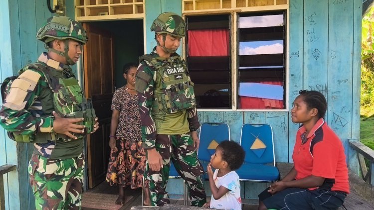 Rasa Asih Satgas Yonif 521/DY Binter Terbatas di Kabupaten Mamberamo Tengah, Papua Pegunungan*