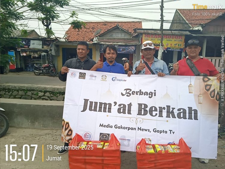 Media Gakorpan Dan TV Gapta Berkontribusi Kepada Masyarakat Sekitarnya melalui Jum'at Berkah Berbagi Nasi kotak
