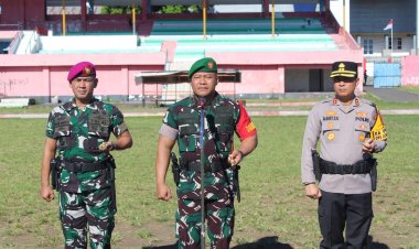 Pastikan Kesiapan Pengamanan  Kunjungan Wakil Presiden RI, Dandim 1310/Bitung Pimpin Apel Gelar Pasukan