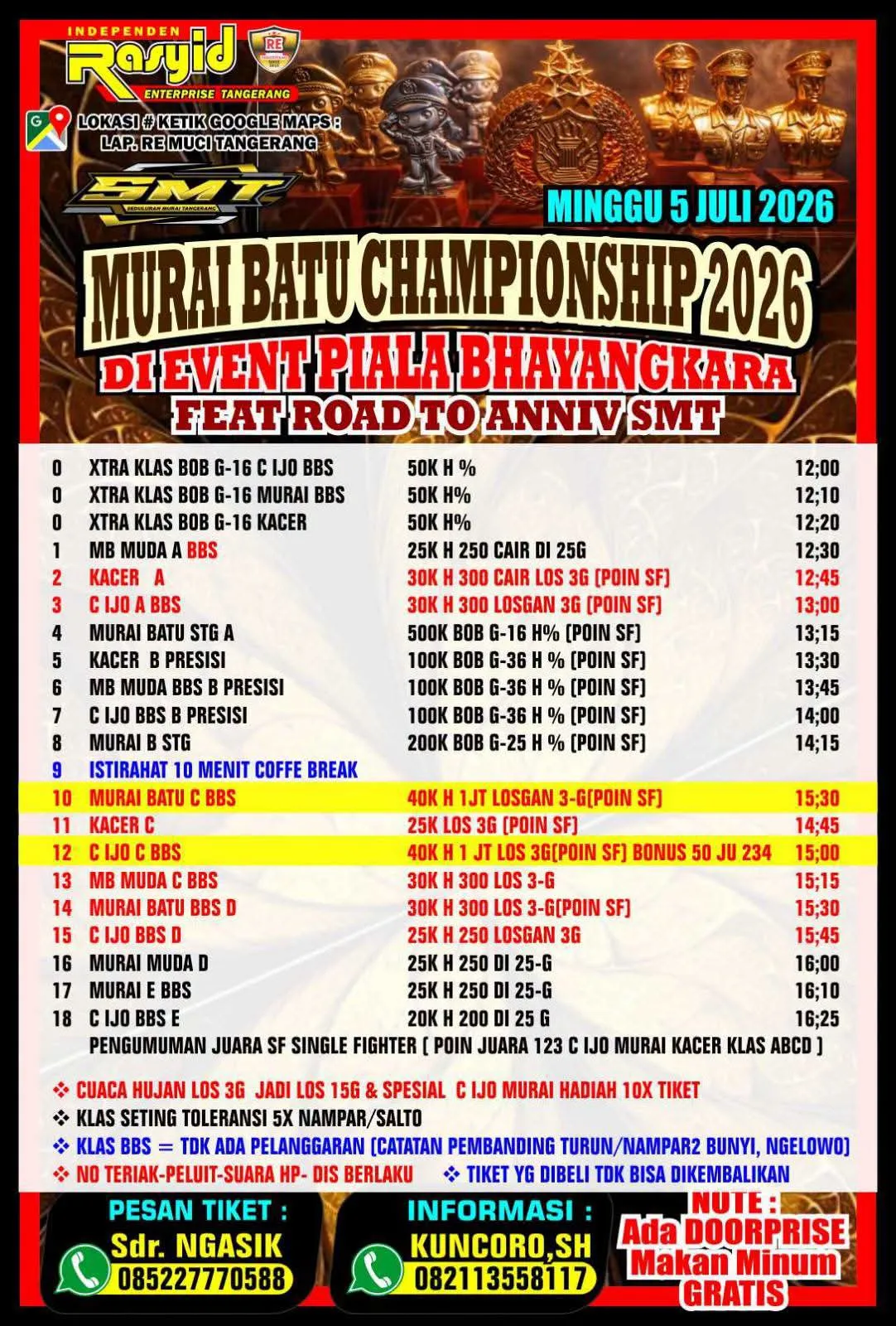 MURAI BATU CHAMPIONSHIP 2026 Di Event Piala Bhayangkara Feat Road To Anniversary SMT
