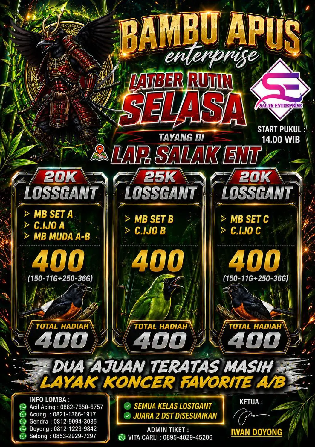Bambu Apus Enterprise – Latber Rutin Selasa