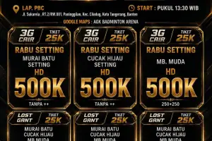 PENINGGILAN BIRD CLUB (PBC) – LATBER SPESIAL RABU SETTING 3G CAIR