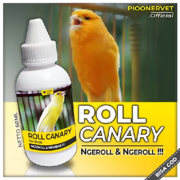 PIOONERVET - Vitamin Burung Kenari ROLL CANARY Obat Penggacor Kicau Meningkatkan Stamina Doping Sempati Dr. EdhiNgeplong