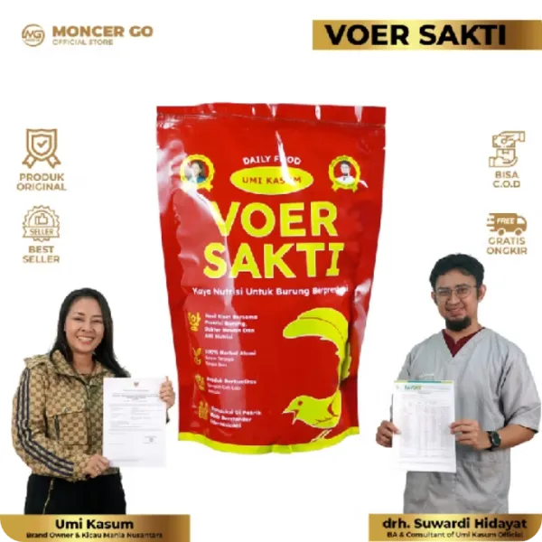 Voer Sakti by Umi Kasum - Pakan Burung Murai Batu Gacor Anti Stres High Protein Premium Quality