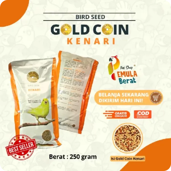 Pakan Burung Kenari Gold Coin 250g Gacor Original