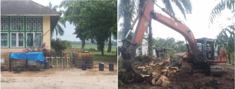 Alat Berat Replanting Diduga Gunakan Solar Subsidi dari Belawan. Disimpan di Halaman Kantor Afdeling IV Kebun Balimbingan